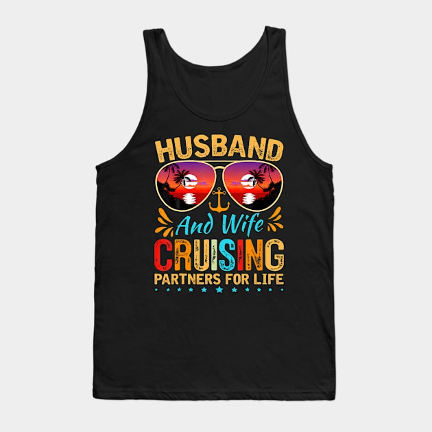 Husband Wife Cruising 2024 Cruise Vacation Couples Trip Tank Top by Saboia Alves